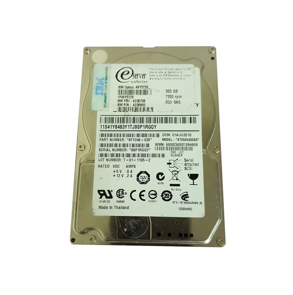 42D0800 - IBM 500GB 7200RPM SAS 6Gb/s 2.5-in Hard Drive