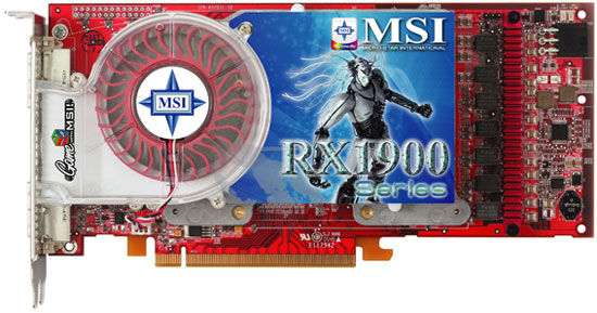 MSI RX1900XTX-VT2D512E graphics card GDDR3