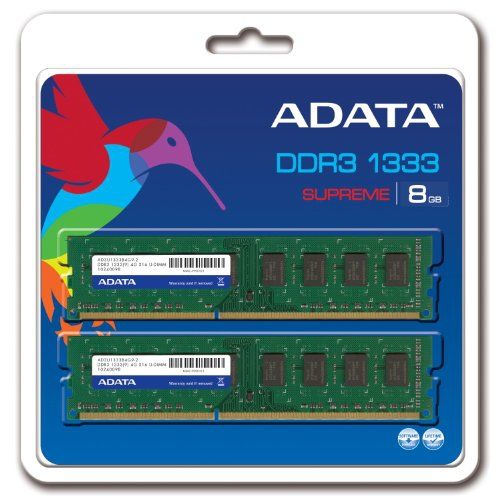 ADATA SU3U1333C4G9-2 memory module 8 GB 2 x 4 GB DDR3 240-pin DIMM