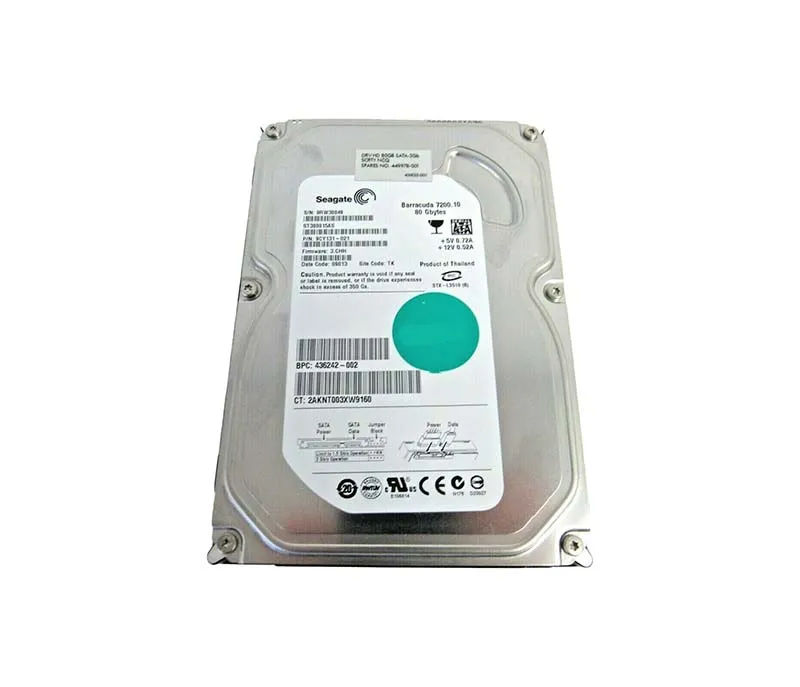 436242-002 - HP 80GB 7200RPM SATA 3Gb/s 3.5-in Hard Drive