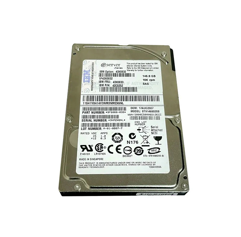 43X0832 - IBM 146GB 10000RPM SAS 3Gb/s 2.5-in Hard Drive