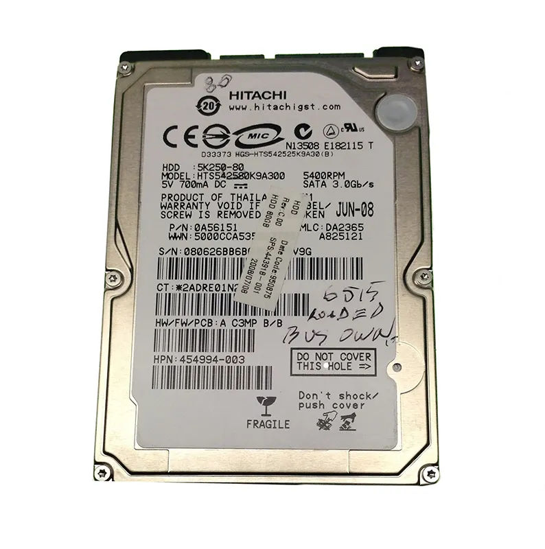 443918-001 - HP 80GB 5400RPM SATA 1.5Gb/s 2.5-in Hard Drive