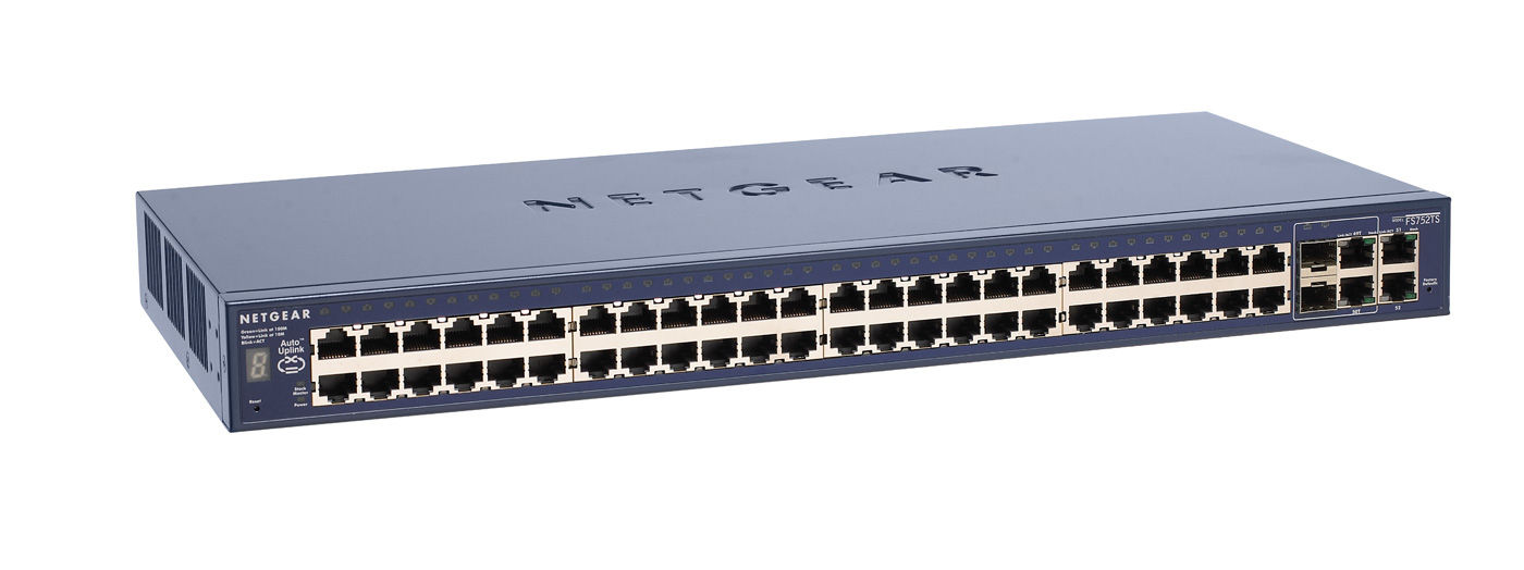 NETGEAR ProSafe 48 Port 10/100 Stackable Smart Switch + 4 Gigabit Ports