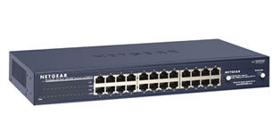 NETGEAR ProSafe™ 24 Port 10/100 Rackmount Switch with 100FX Slot