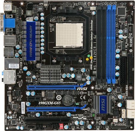MSI 890GXM-G65 motherboard AMD 890GX Socket AM3 micro ATX