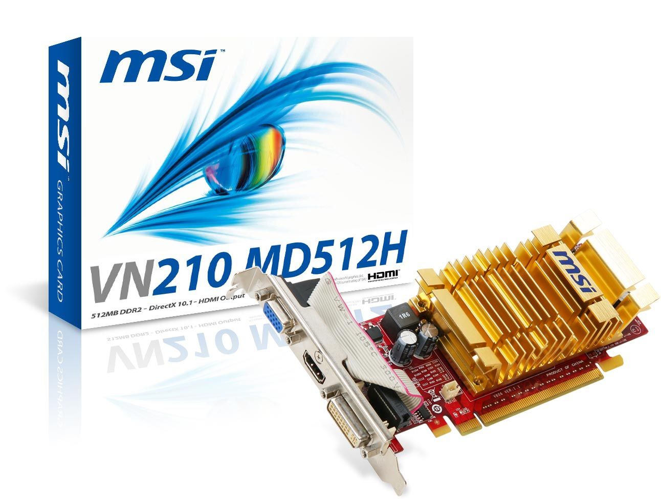 MSI VN210-MD512H graphics card GeForce 210 GDDR2