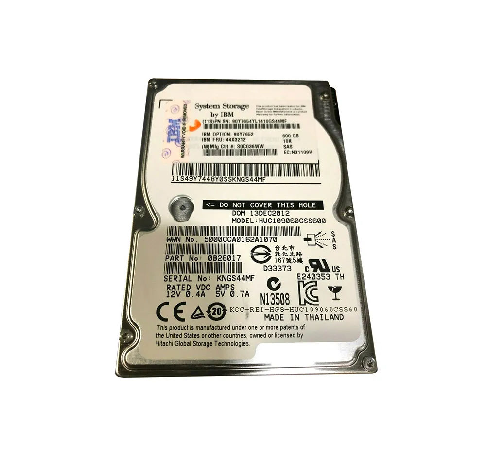 44X3212 - IBM 600GB SAS 10000RPM 2.5-Inch Hard Drive