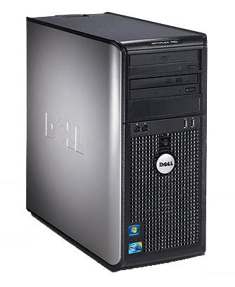 DELL OP780MT-X222 PC Intel® Core™2 Quad 4 GB DDR3-SDRAM 320 GB Intel® GMA X4500 Windows 7 Professional Mini Tower Black