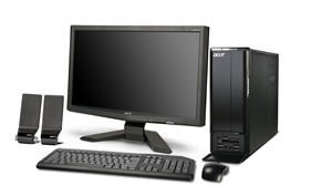Acer Aspire X3812 Intel® Pentium® E5400 2 GB DDR3-SDRAM 500 GB Intel X4500 Windows 7 Home Premium Desktop PC Black