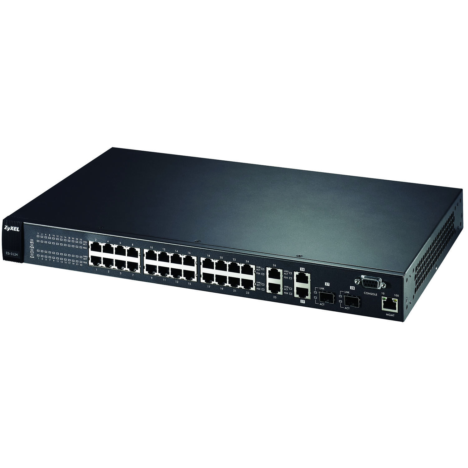 Zyxel ES-3124 network switch Managed L2+ Black