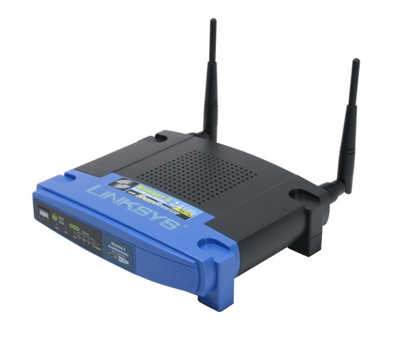 Linksys WRT54GS wireless router Fast Ethernet Black, Blue