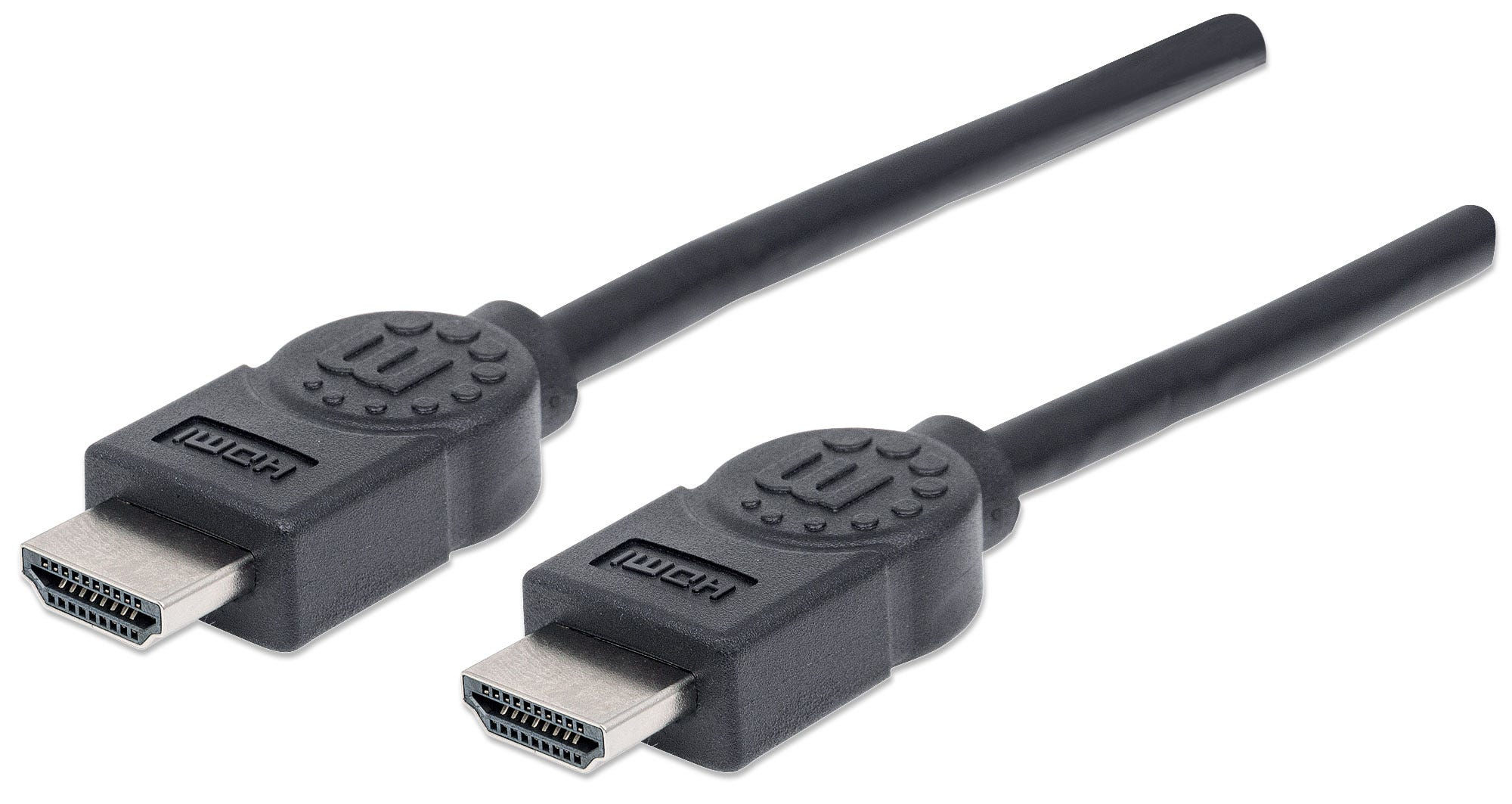 Manhattan HDMI 4K@30Hz Cable, 1.8m, Suitable for ALL 1080p/HD and majority of 4K uses (check your system 4K specification to be sure), Male to Male, Black, Ultra HD 4k x 2k, Lifetime Warranty, High Speed, Equivalent to HDMM6