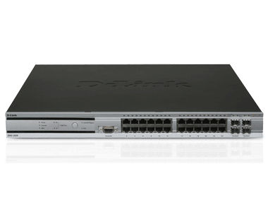D-Link DWS-3026 network switch Managed L2+ Power over Ethernet (PoE) Black