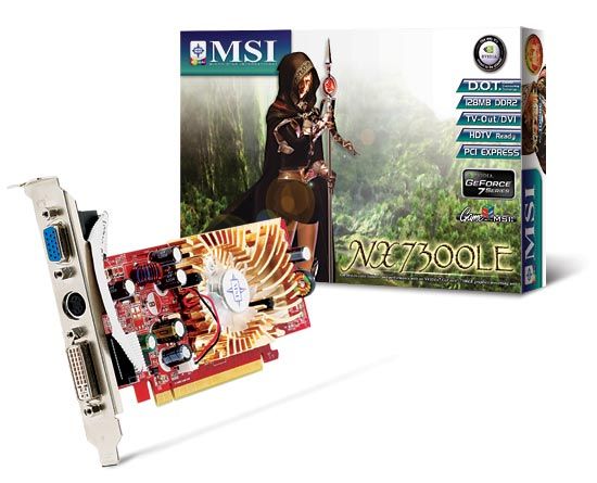 MSI NX7300LE-TD128E graphics card GDDR2