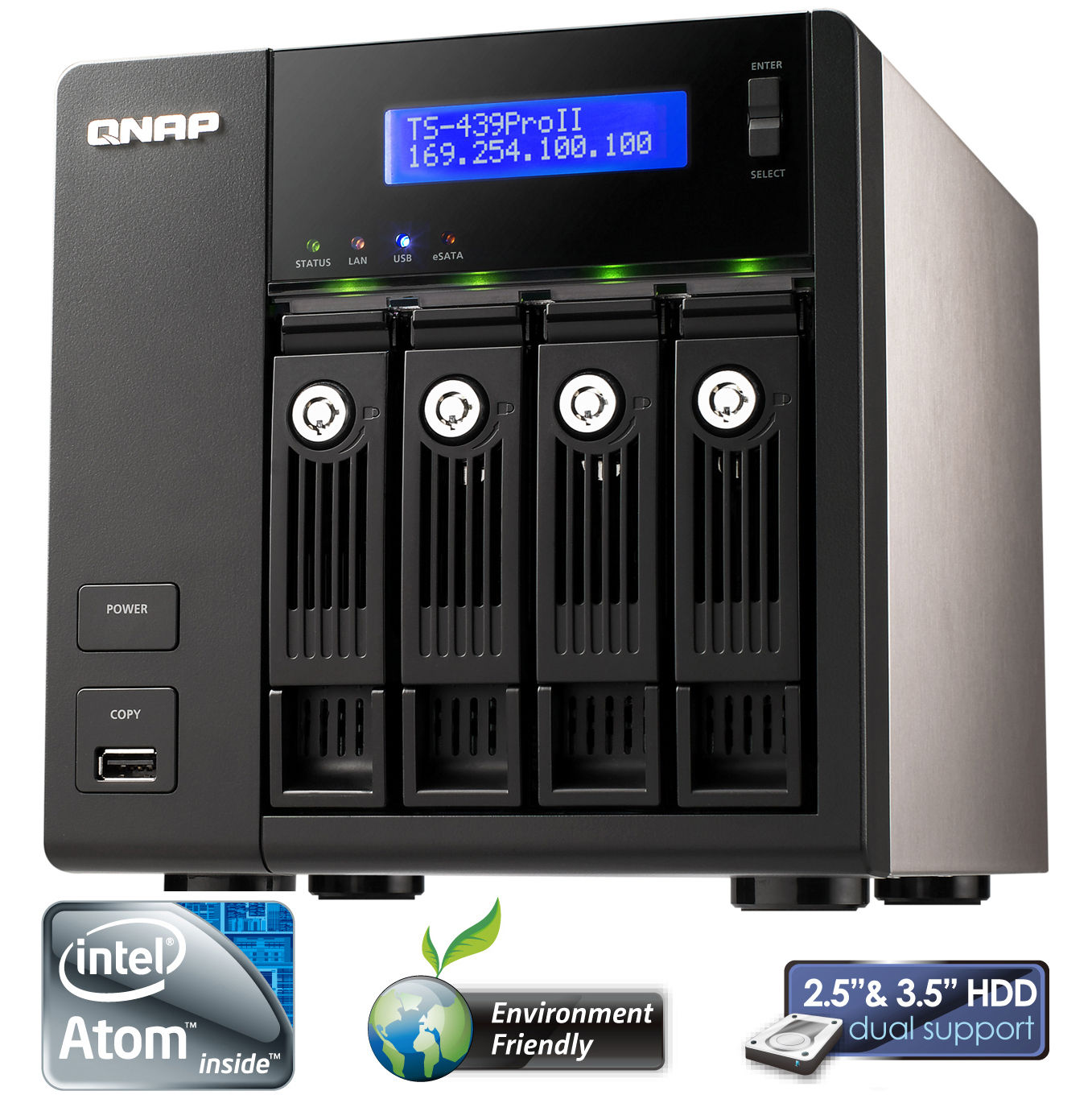 QNAP TS-439 Pro II Turbo NAS Black