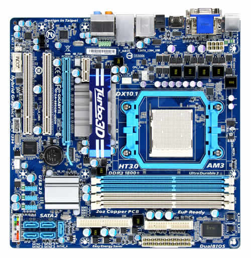 GIGABYTE GA-880GM-UD2H motherboard AMD 880G Socket AM3 micro ATX