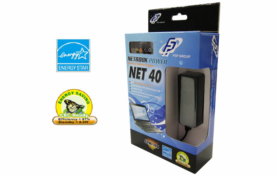 FSP NET 40 power adapter/inverter 40 W Black