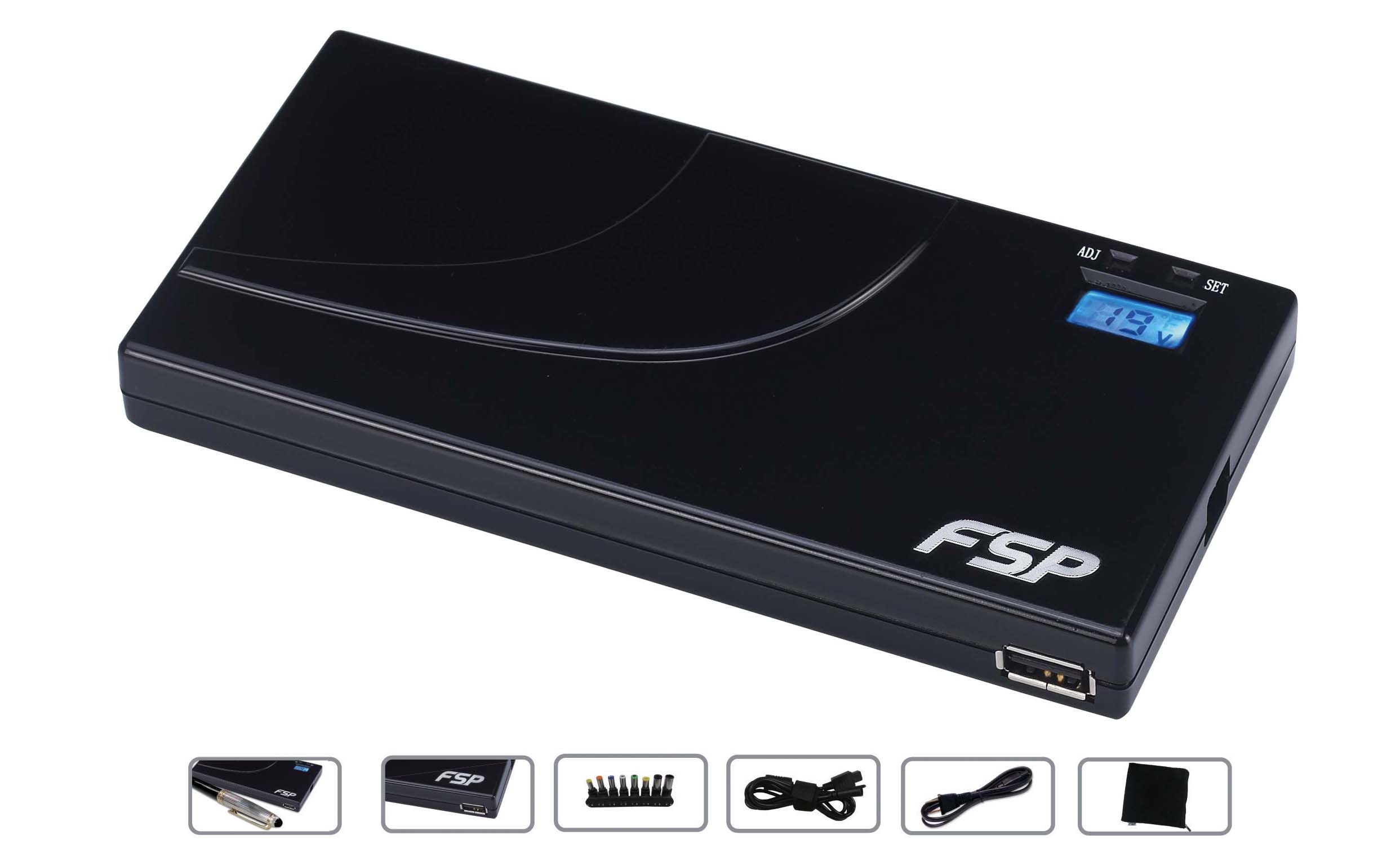 FSP NB PLUS power adapter/inverter 90 W Black