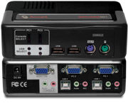 Vertiv Avocent SwitchView MM1 2-port KVM switch Black