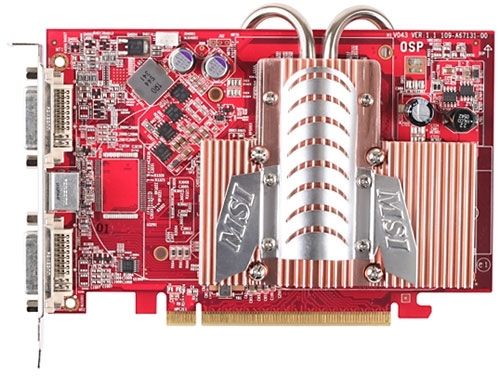 MSI RX1600XT-T2D256EZ graphics card GDDR3