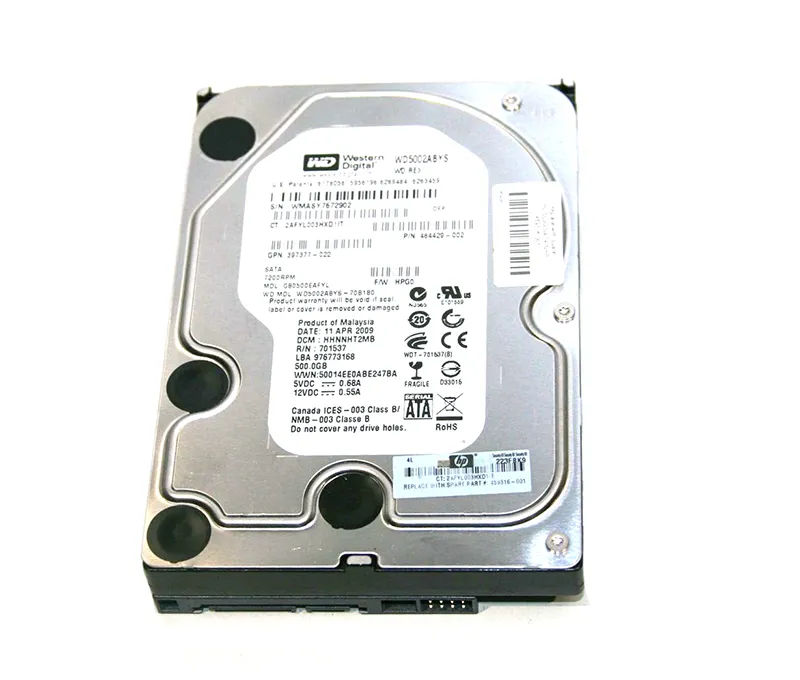 459316-001 - HP 500GB SATA 7200RPM 3.5-inch Hard Drive