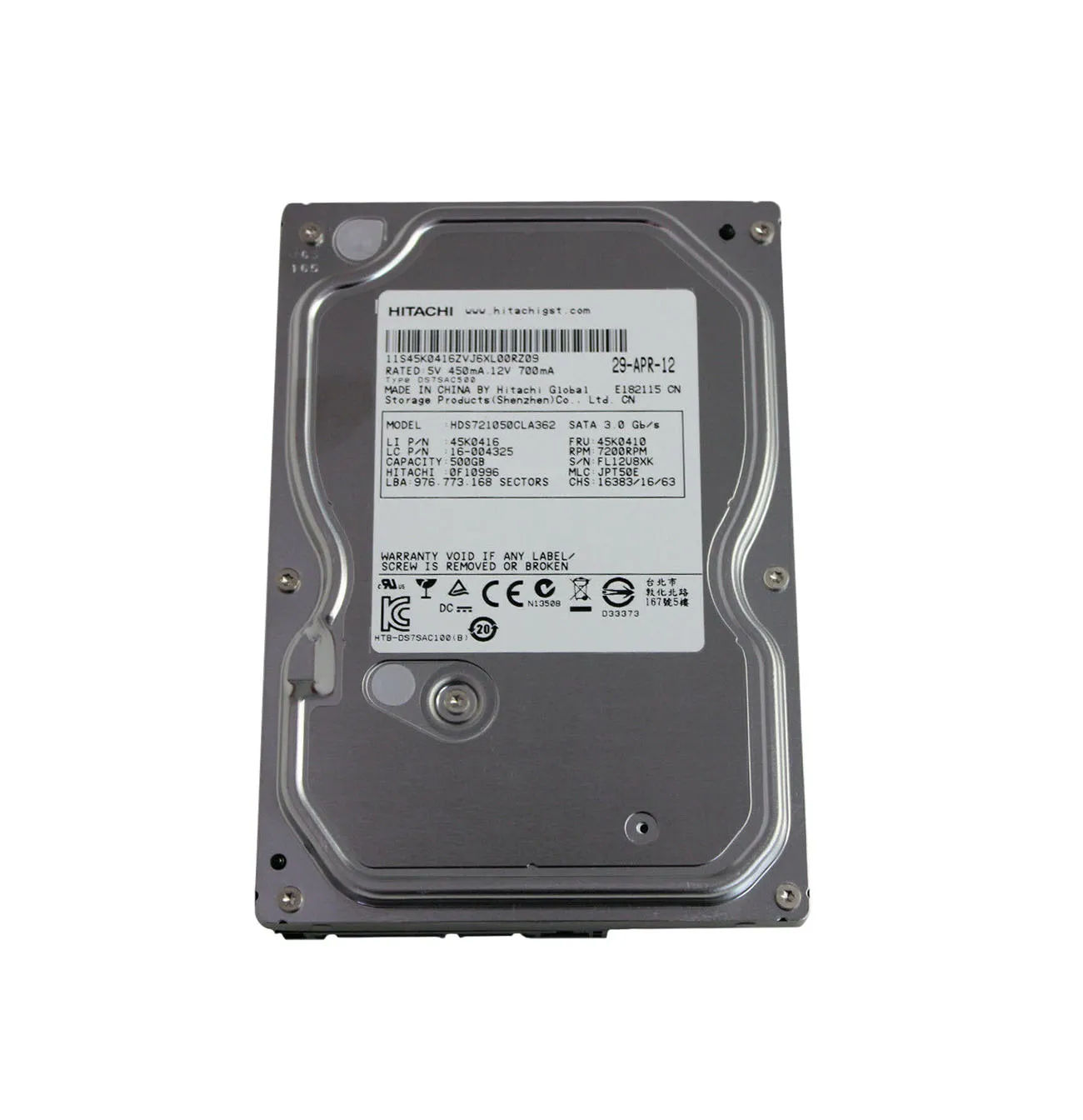 45K0410 - Lenovo 500GB 7200RPM SATA 3Gb/s 3.5-in Hard Drive