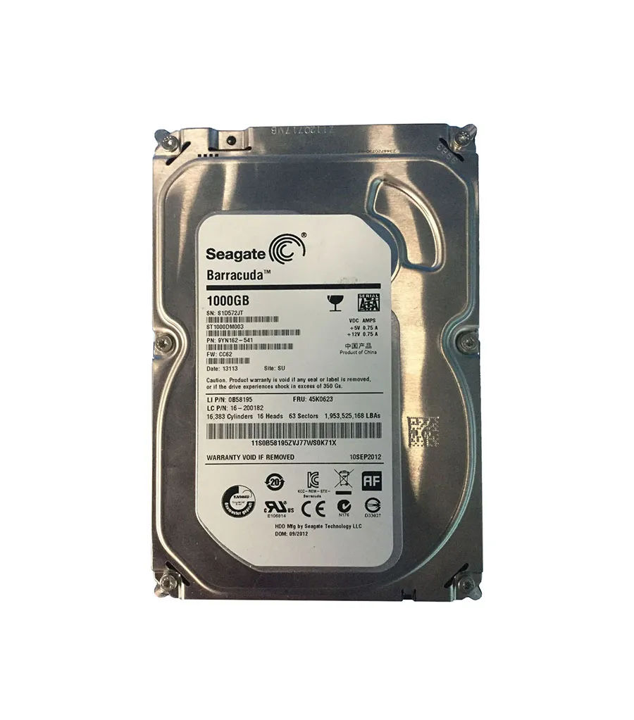 45K0623 - Lenovo 1TB 7200RPM SATA 6Gb/s 3.5-in Hard Drive