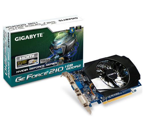 GIGABYTE GV-N210D2-1GI graphics card NVIDIA GeForce 210 1 GB GDDR2