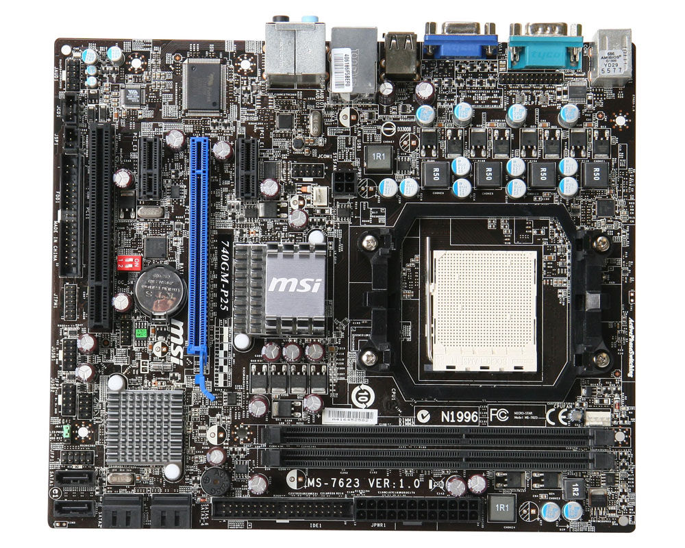 MSI 740GM-P25 AMD 740G Socket AM3 micro ATX