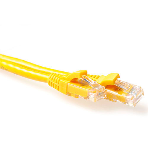 ACT Yellow 10 meter U/UTP CAT6 patch cable snagless with RJ45 connectors