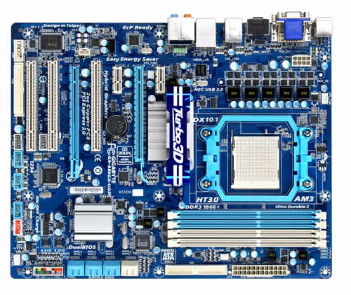 GIGABYTE GA-880GA-UD3H motherboard AMD 880G Socket AM3 ATX