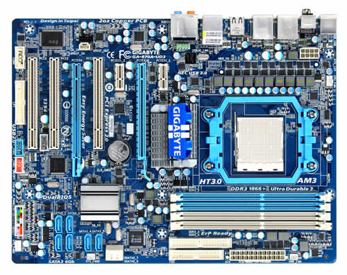 GIGABYTE GA-870A-UD3 (REV. 2.0) motherboard AMD 870 (RX881) Socket AM3 ATX