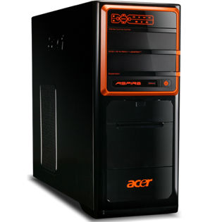 Acer Aspire M7720 Intel® Pentium® D 920 6 GB DDR3-SDRAM 750 GB Windows Vista Home Premium Tower PC Black, Orange