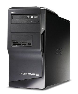 Acer Aspire M1641 Intel® Pentium® E2200 4 GB DDR2-SDRAM 640 GB NVIDIA® GeForce® 7050 Windows Vista Home Premium Tower PC Black