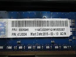 47J0224 - 8GB 2Rx8 PC3-12800R DDR3-1600 ECC RDIMM Server Memory