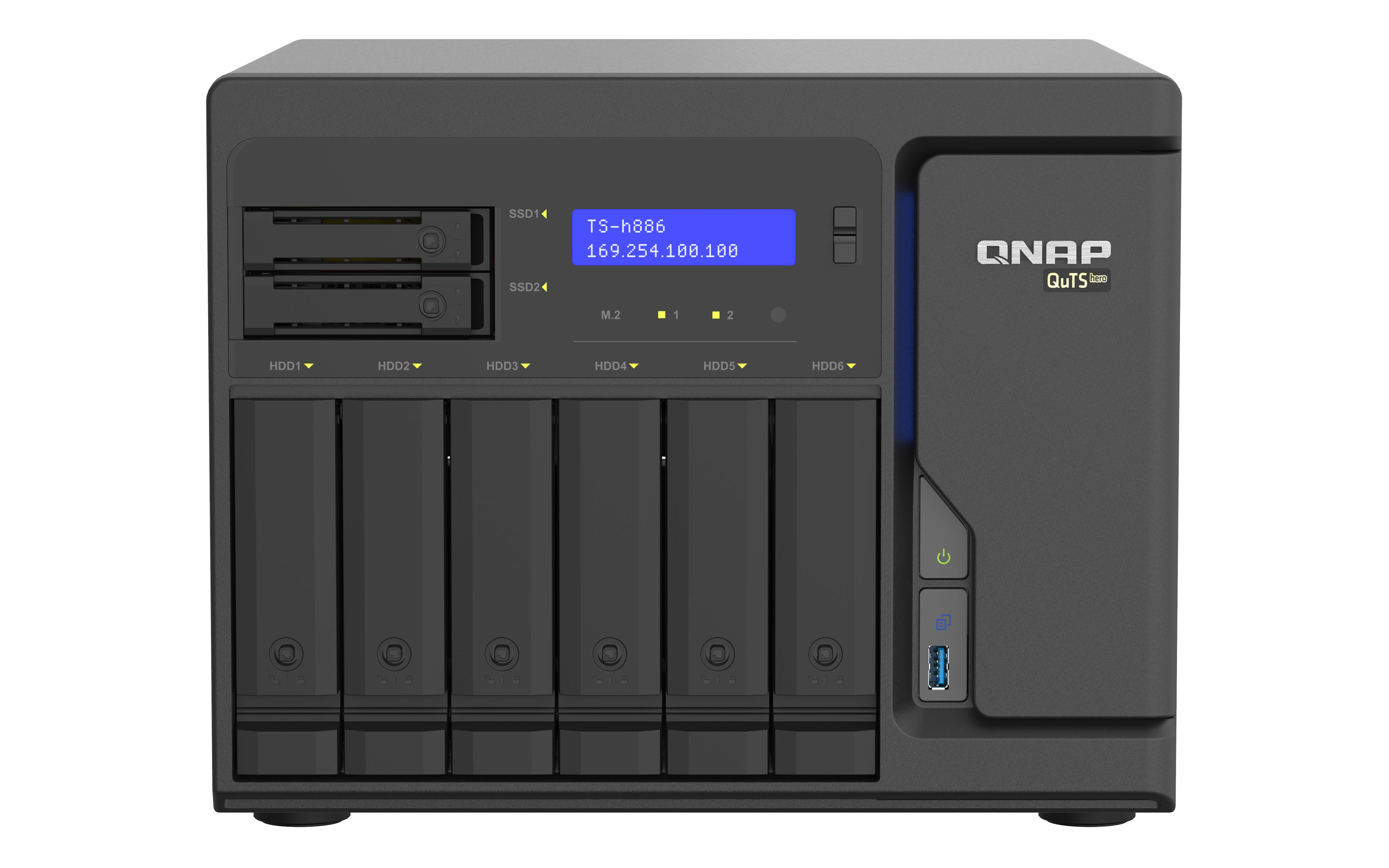 QNAP TS-h886 NAS Tower Intel® Xeon® D D-1622 16 GB DDR4 0 TB QuTS hero Black