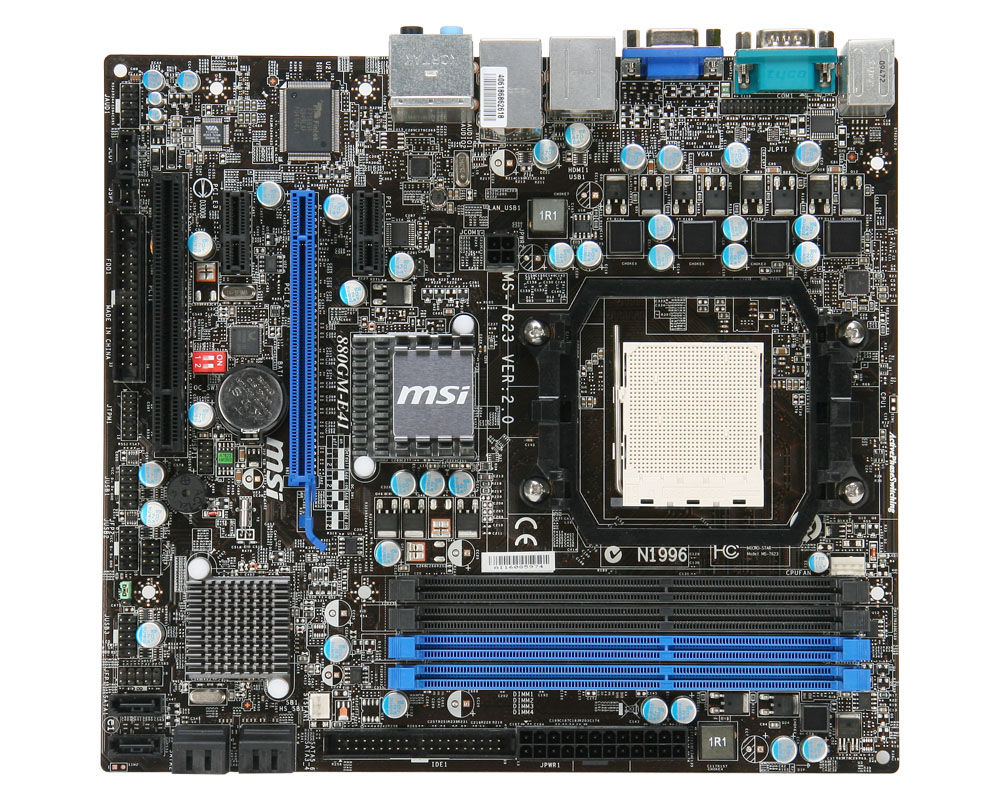 MSI 880GM-E41 motherboard AMD 880G Socket AM3 micro ATX