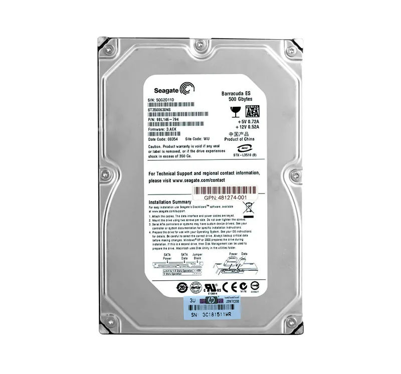 HP 481274-001 500GB MSA2 SATA Hard Drive