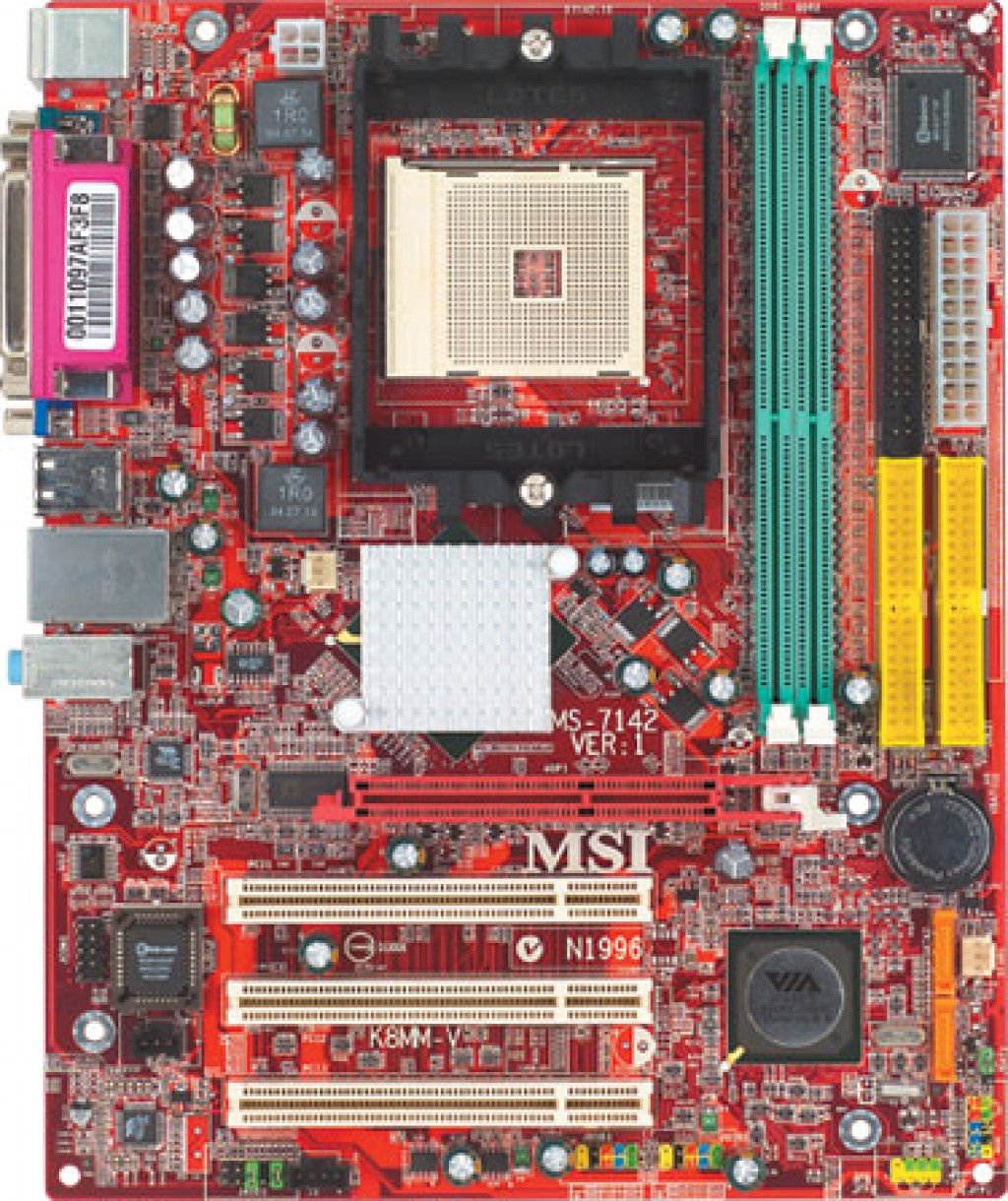 MSI K8MM-V motherboard VIA K8M800 Socket 754 micro ATX