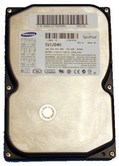 Samsung SV1204H internal hard drive 120 GB 5400 RPM 2 MB 3.5" Ultra-ATA/100