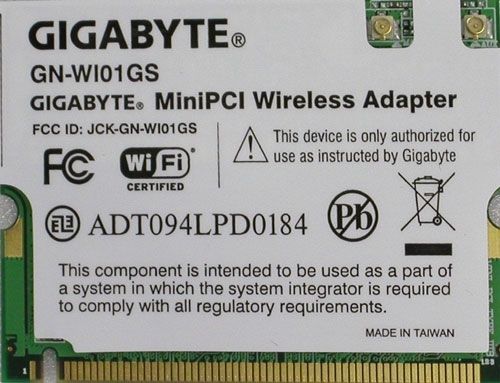 GIGABYTE GN-WI01GS network card 54 Mbit/s