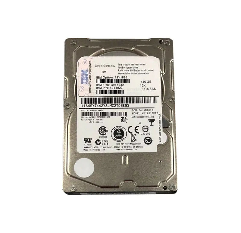 49Y1896 - IBM 146GB 15000RPM SAS 6Gb/s Hot Swap 2.5-in HDD