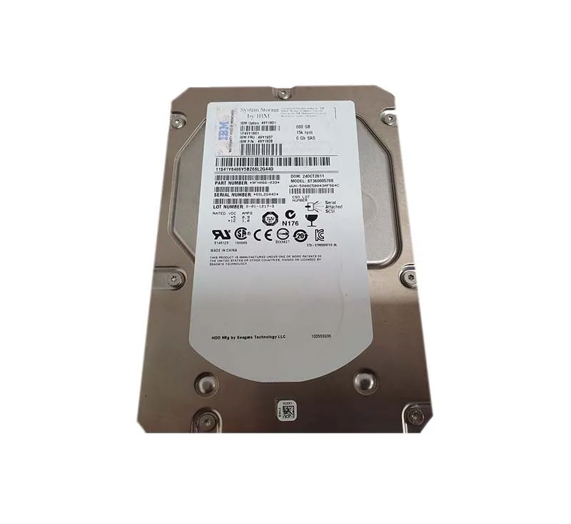 49Y1901 - IBM 600GB 15000RPM SAS 6Gb/s Hot Swap 3.5-in HDD