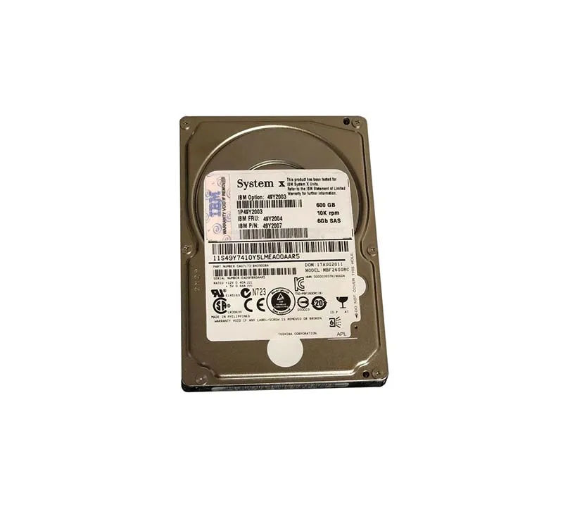 49Y2007 - IBM 600GB 10000RPM SAS 6Gb/s Hot Swap 2.5-in HDD