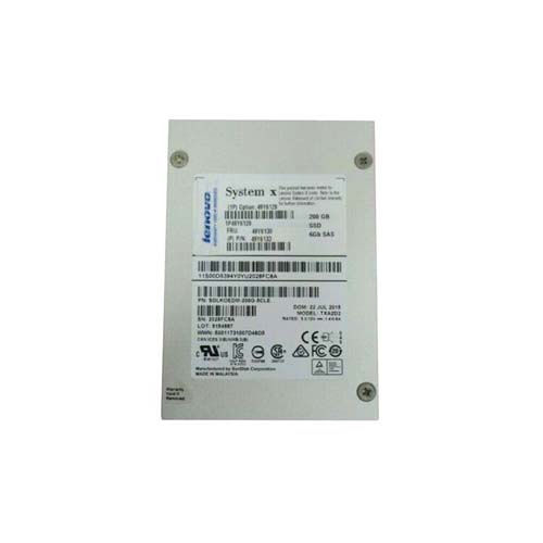49Y6129 - Lenovo 200GB 2.5 inch MLC 6Gb/s SAS Solid State Drive