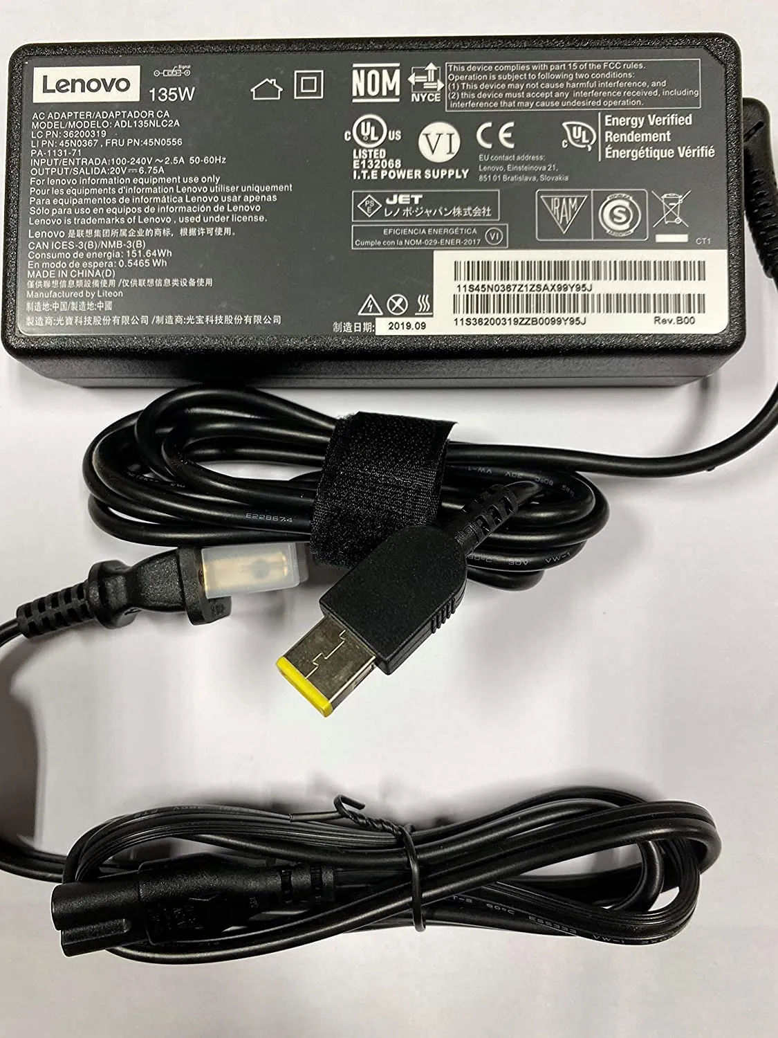 4X20E50558 - Lenovo 135-Watts 20V 6.75A Power Adapter For IdeaPad 330