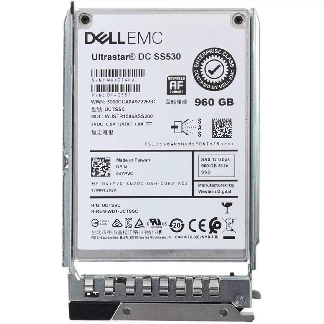 4YPVD - Dell 960GB SAS Triple-Level Cell SFF 2.5" Solid State Drive