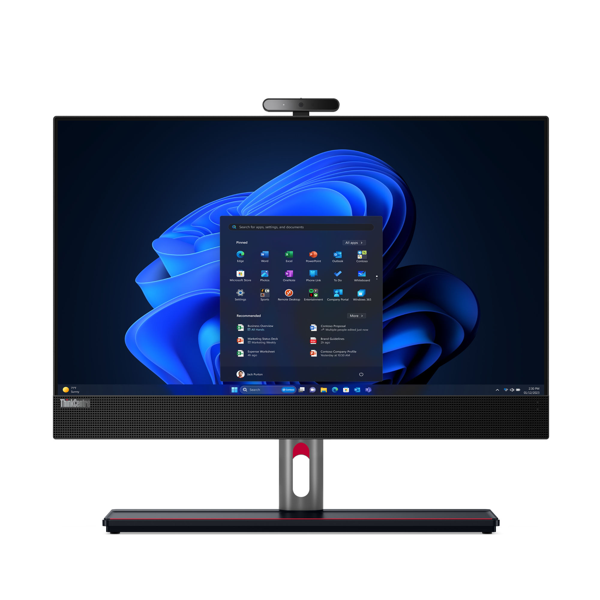 Lenovo ThinkCentre M90a Intel® Core™ i5 i5-14500 60.5 cm (23.8") 1920 x 1080 pixels Touchscreen All-in-One PC 16 GB DDR5-SDRAM 256 GB SSD Windows 11 Pro Wi-Fi 6E (802.11ax) Black