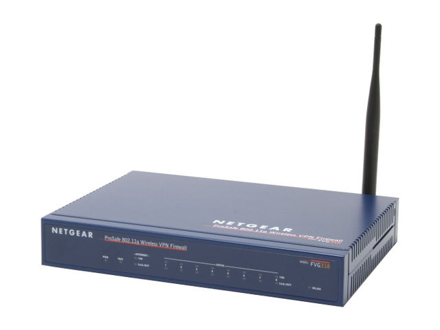 NETGEAR FVG318 wireless router Fast Ethernet Blue