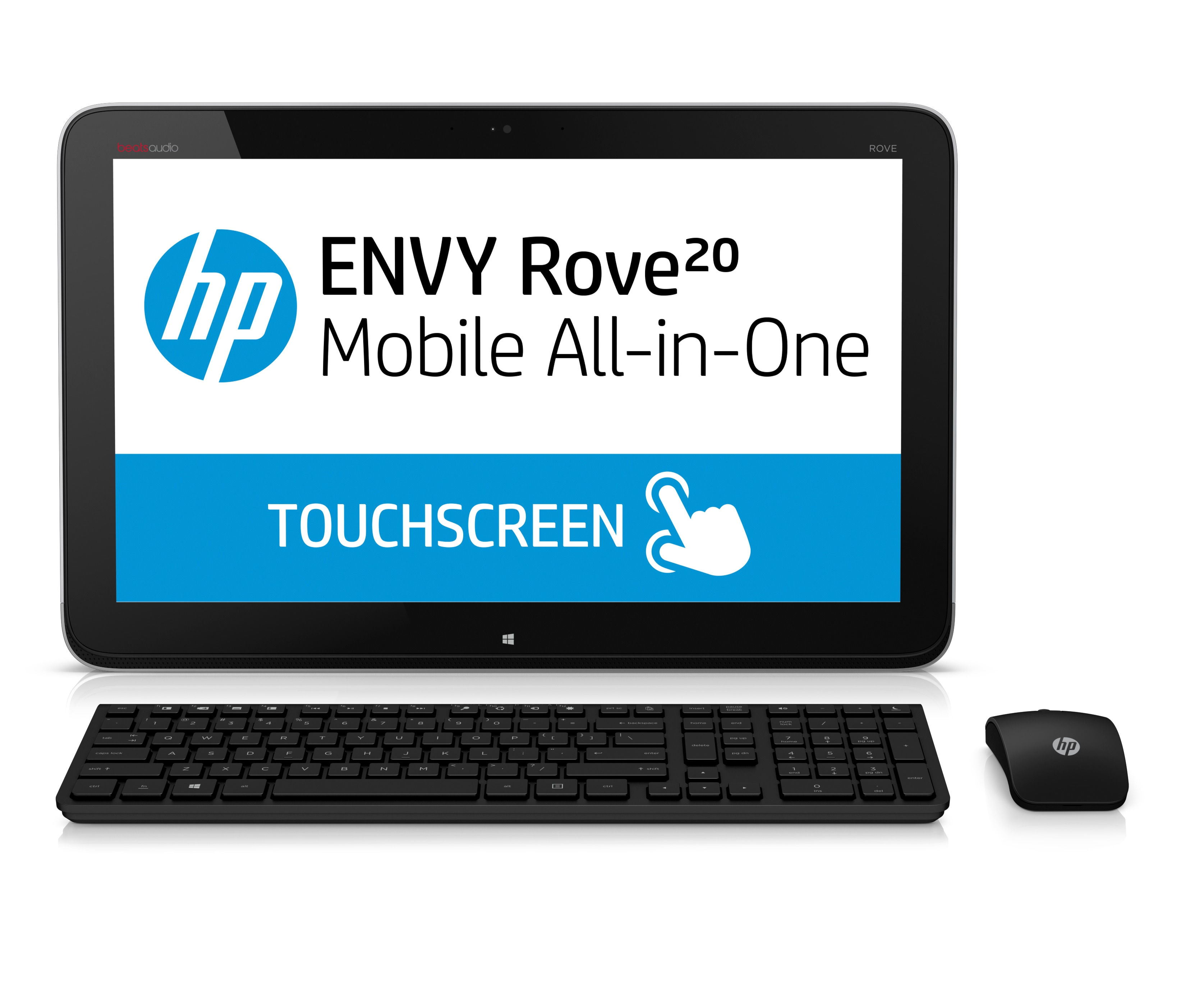 HP ENVY Rove 20-k000ea Intel® Core™ i3 i3-4010U 50.8 cm (20") 1600 x 900 pixels Touchscreen All-in-One PC 4 GB DDR3-SDRAM 1 TB Hybrid-HDD Windows 8 Black, Silver